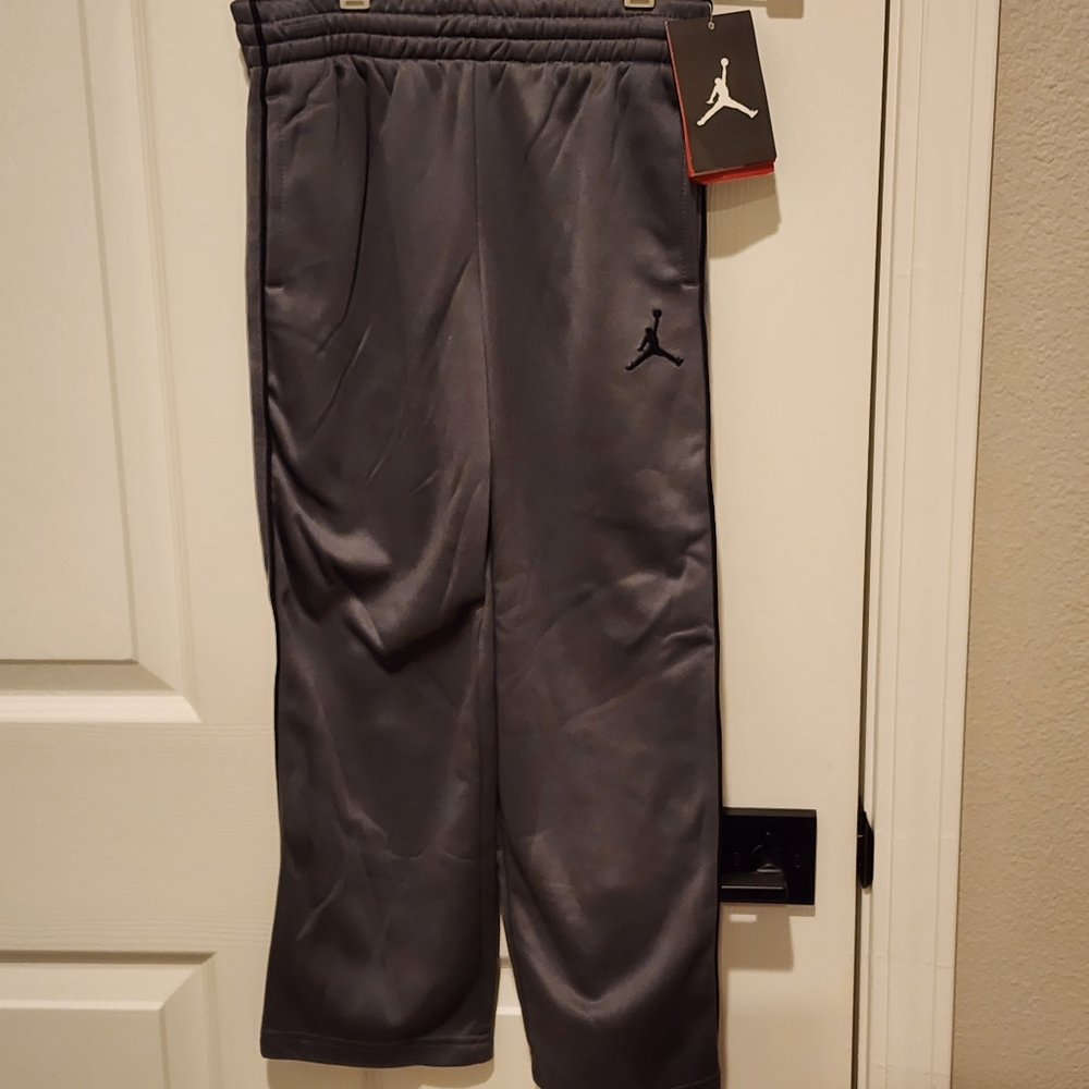Nike Jordan Kids Charcoal Track Pants New W/tags Sz 7